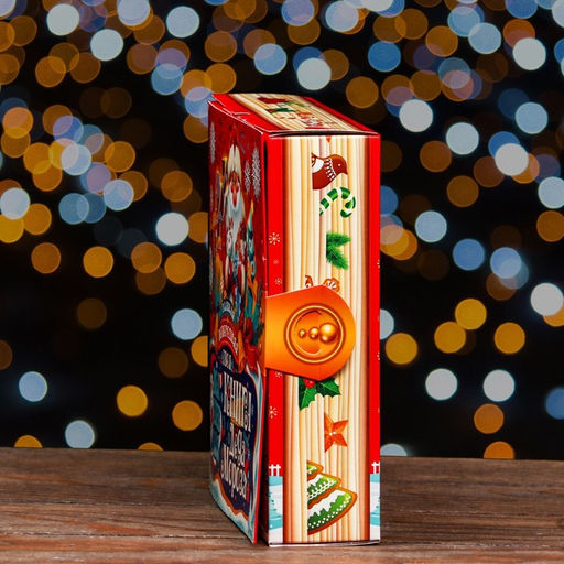 Коробка подарочная складнаяНовогодняя 21 х 6 х 22 см - Simaland фото 3