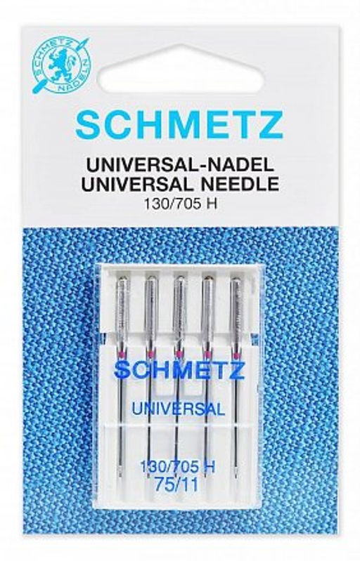 Иглы для бытовых швейных машин Schmetz стандартные 130/705H №75, уп.5 игл