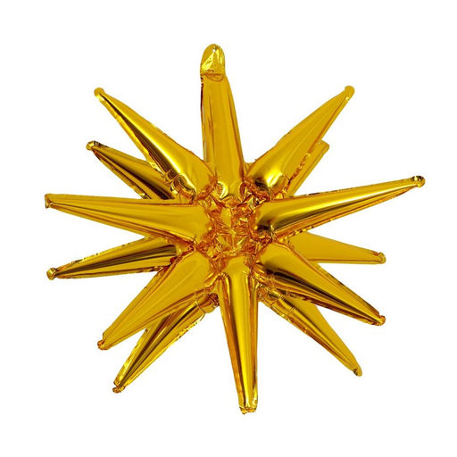 Воздушный шар фольгированный 21" «Объёмная звёзда», золотой