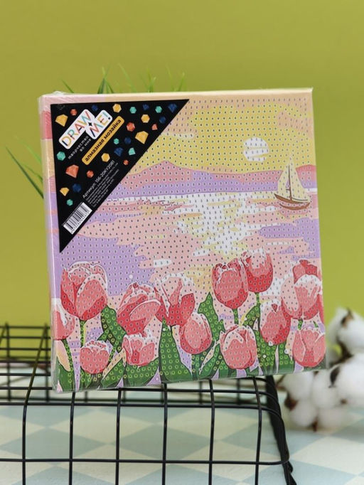 Алмазная мозаика на подрамнике Draw Me! Delicate flower, (20*20 см)