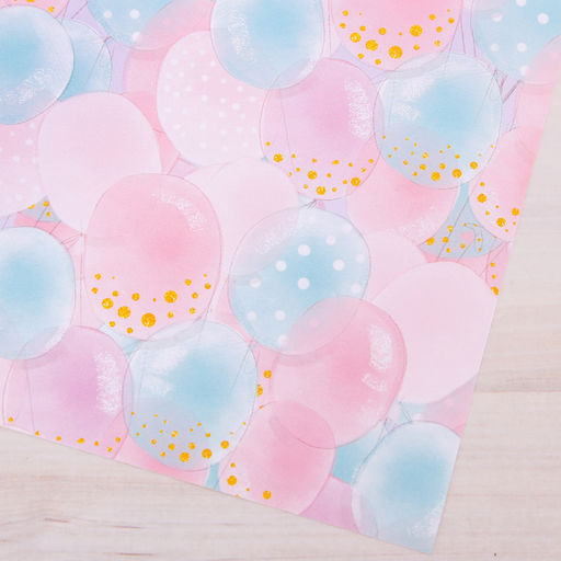 Цена за 10 шт. Бумага упаковочная глянцевая Шарики, 70?100 см