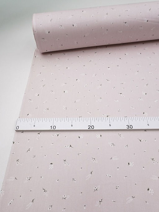 Сатин "Нежность" цв.пыльный светло-розовый, СОРТ2, ш.1.6м, хлопок-100%, 110гр/м.кв