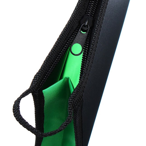 Папка для тетрадей А4, 40 х 245 х 340 мм, молния сверху, пластиковая, Calligrata, чёрная/салатовая фото 5