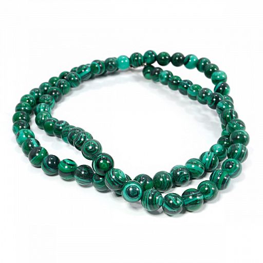 Бусы из камня Малахит приносит успех и счастье 6мм 47см
