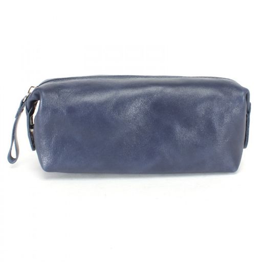 Косметичка Croco-К-721 натуральная кожа (1 отдел), синий крек (217) 232693  фото 2