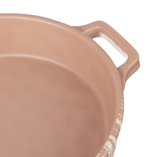 MILLIMI Форма для запек. и сервировки кругл. с ручками 2,5*21,5*5см, 1л керам, бежева арт. 826-389