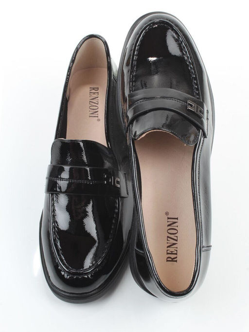 03-DEB17-3 BLACK Лоферы женские (натуральная кожа)