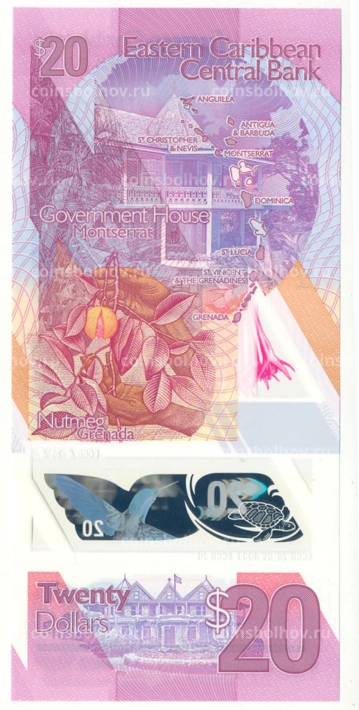 20 долларов 2019 года Восточные карибы
