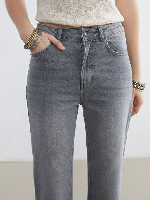 Straight Fit Kad?n Jean Pantolon
