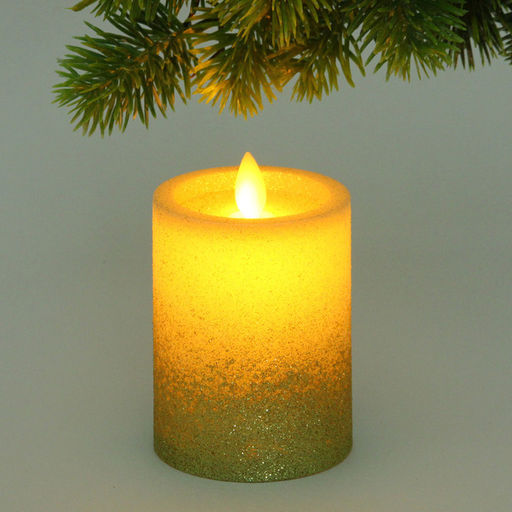 Цена за 4 шт. Сувенир с подсветкой "Свеча - Ночной огонь" 7,5*10 см (работает от батареек 3 ААА)