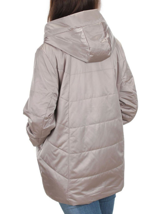 BM-05 GRAY/BEIGE Куртка демисезонная женская АЛИСА (100 гр. синтепон) - Фабричный китай фото 4