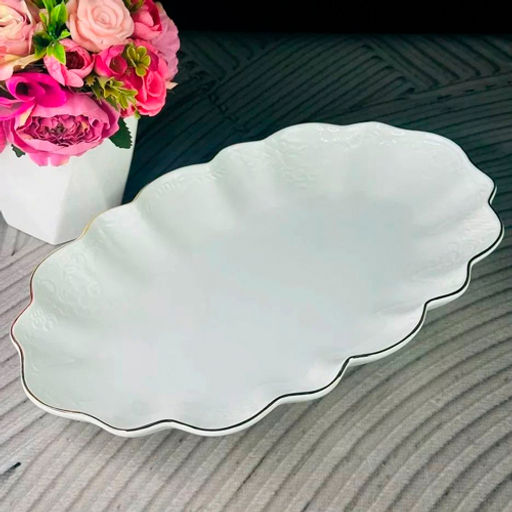 Блюдо 26,5см MARIA GOLD в под.уп.(х24)Фарфор арт.226-186