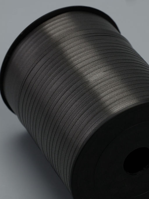 Лента для декора, подарков и шаров, черный, 0.5 см × 500 ярдов