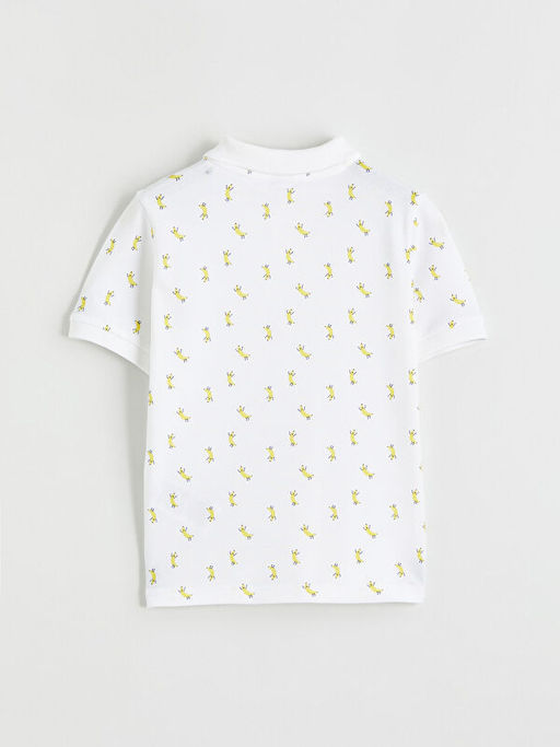 Polo Yaka Bask?l? Erkek ?ocuk Ti??rt