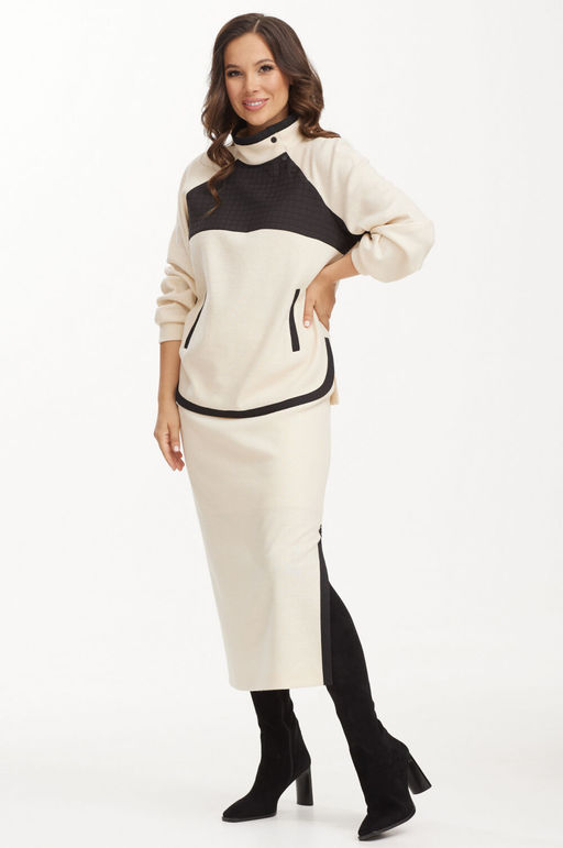 Костюм Magia mody 2499 молоко+ черный - Anelli фото 5