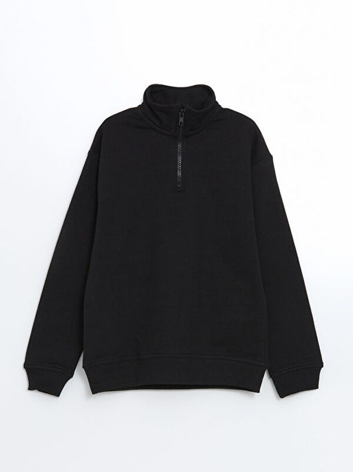 Dik Yaka Kal?n Erkek ?ocuk Sweatshirt