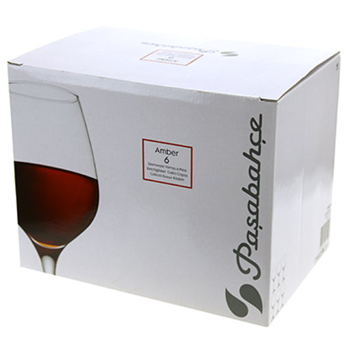 Amber Бокал стеклянный 460мл, для вина, набор 6шт, цветная коробка (Россия) - Домашняя мода фото 2