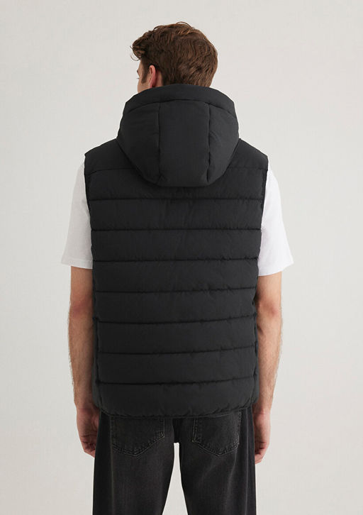 Mavi Jeans Detayl? Kapusonlu Siyah Sisme Yelek  фото 4