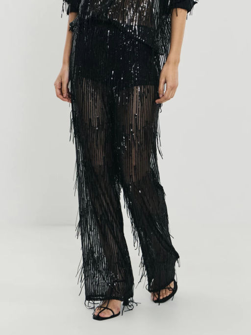 Прямые брюки с пайетками / Zarina