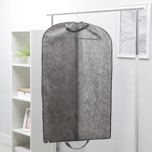 Чехол для одежды, 60×100 см, спанбонд, серый