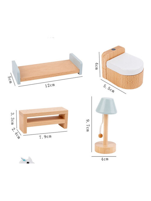 Кукольный домик с мебелью