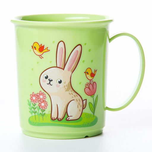 Кружка с декором 180 мл, детская, пластиковая, МИКС