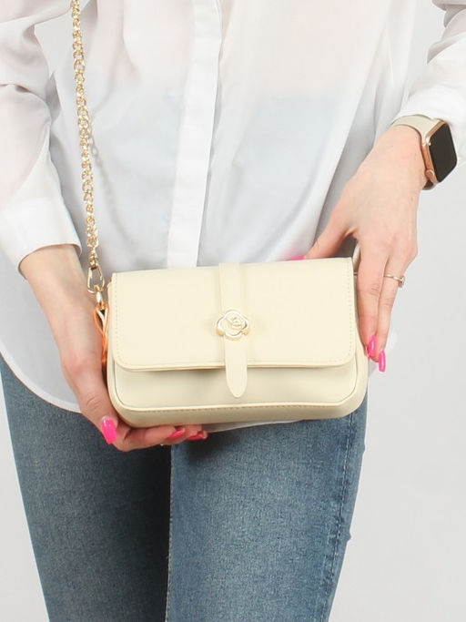 Сумка женская искусственная кожа YDR-2527, 1отд, плечевой ремень, молочный SALE 253909 - Adelia фото 10