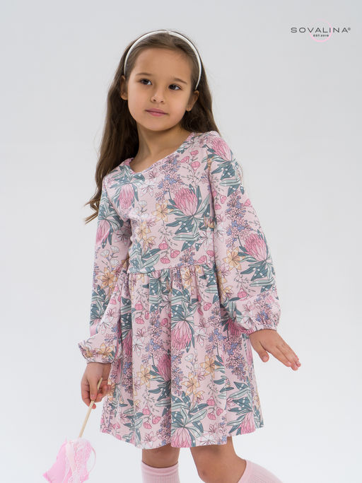 Платье Моана сирень на розовом - Sovalina фото 10