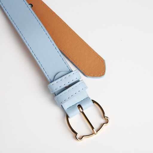 Ремень детский, ширина 3 см, винт, пряжка металл, цвет голубой - Simaland фото 2