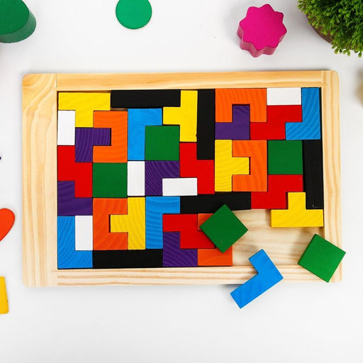 Головоломка деревянная «Тетрис зигзаг», 40 деталей