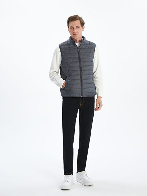 Standart Kal?p Dik Yaka Erkek ?i?me Yelek