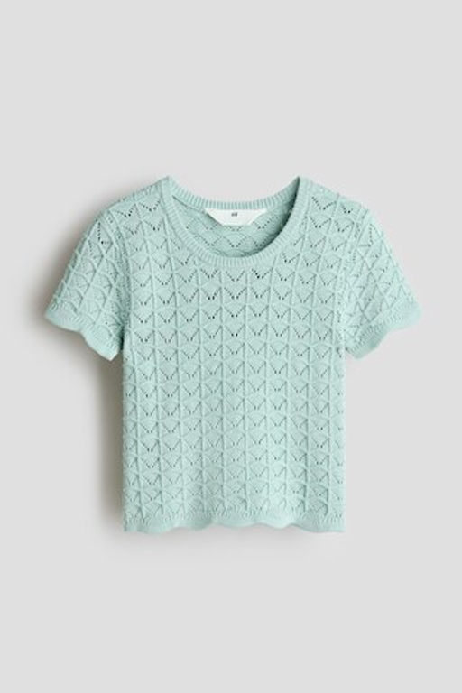 Top en punto pointelle efecto crochet - H&m фото 2