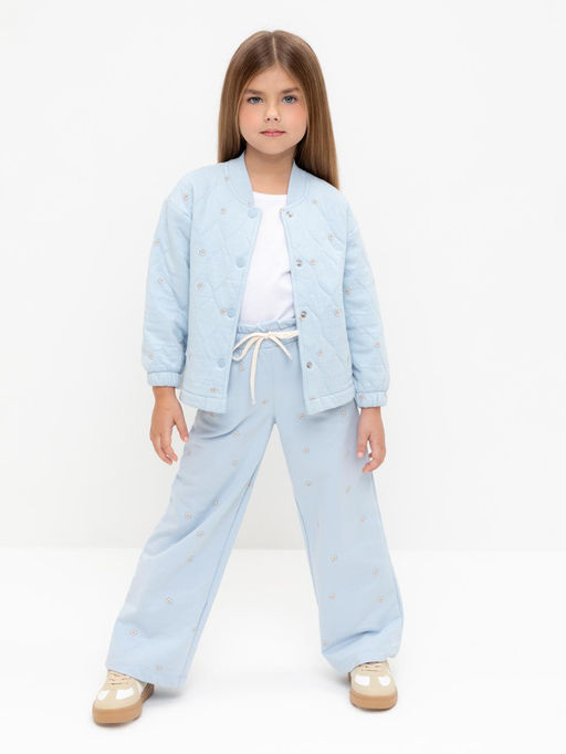 КР 400798/голубой,любимые ромашки к563 брюки для дев - Crockid фото 3