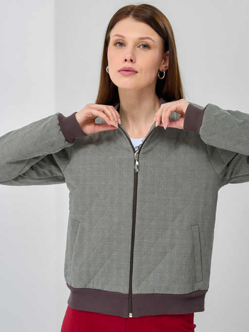 Бомбер стеганый на резинке OD-652-1 - Tantino фото 7