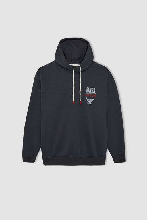 DeFactoFit Толстовка оверсайз с капюшоном NBA Chicago Bulls  фото 8