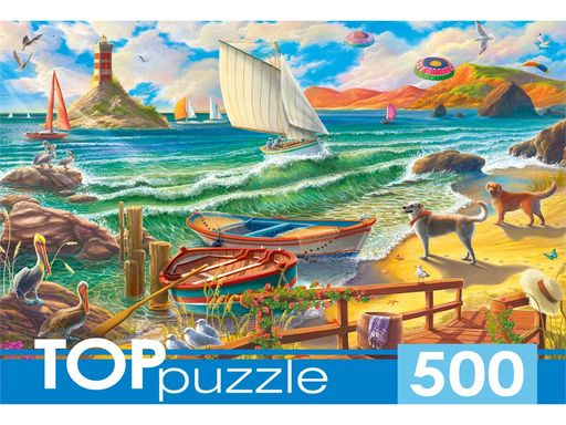 TOPpuzzle 500 элементов "На берегу моря" (П500-0735)