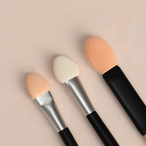 Цена за 5 шт. Набор аппликаторов для теней «Ассорти», 3 шт., чёрный