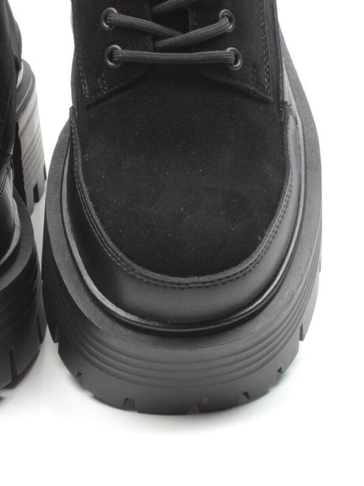 03-C1806-3 BLACK Полуботинки женские (натуральная замша)