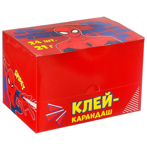 Цена за 24 шт. Клей-карандаш PVP 21 г, «Человек-паук»