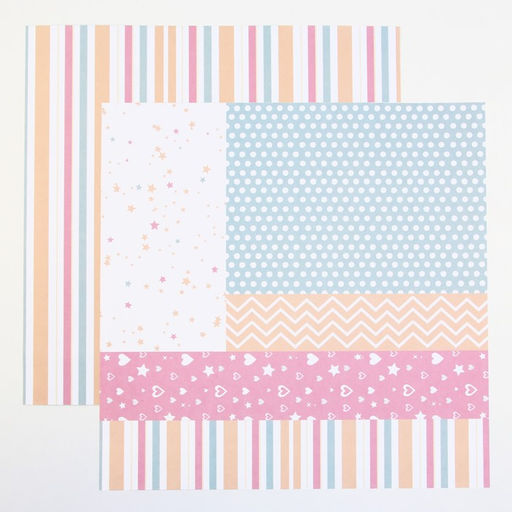 Бумага для скрапбукинга «Яркая геометрия», 12 листов, 30.5×30.5 см, 180 г/м²