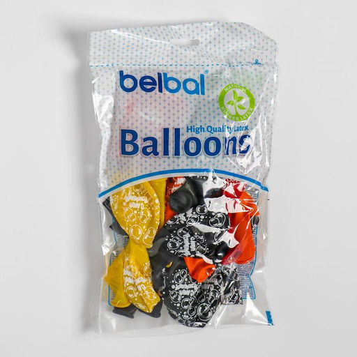 Воздушные шары латексные 14" «С днём рождения», 25 шт., шелкография, МИКС