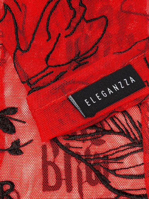 Перчатки женские б/п IS1011 red/black - Eleganzza фото 4