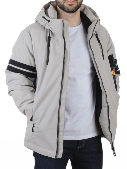 D6821 LT. GRAY Куртка мужская зимняя (200 гр. холлофайбер)
