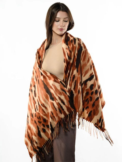 Яркий палантин с анималистичным принтом - Pretty mania фото 9
