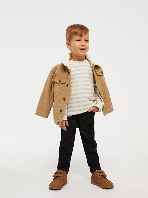 Beli Lastikli Basic Erkek Bebek Pantolon