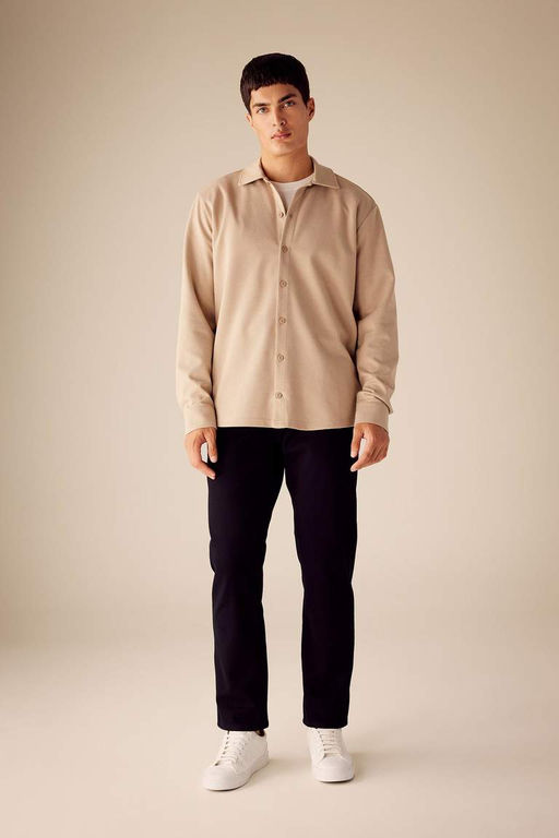 Рубашка стандартного кроя с длинным рукавом - Defacto фото 2