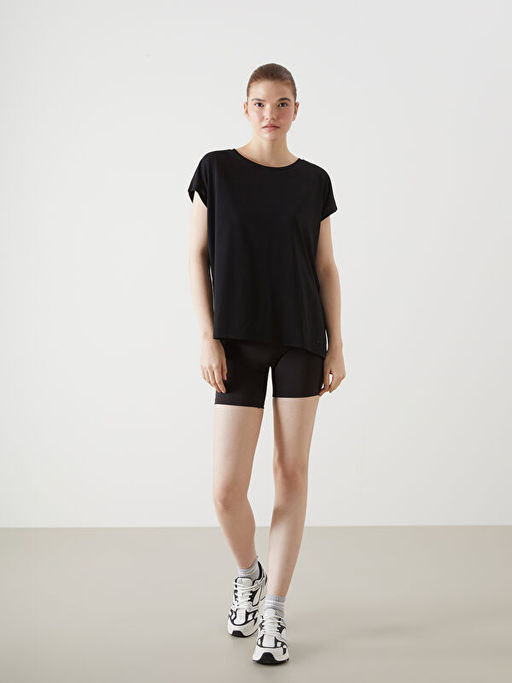 Bisiklet Yaka Oversize Kad?n Spor Ti??rt