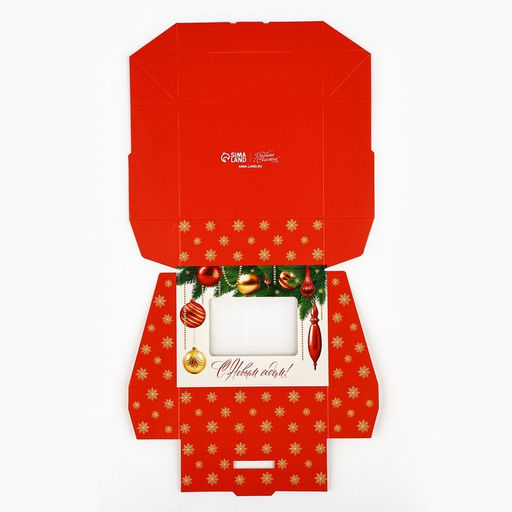 Цена за 10 шт. Коробка складная Роскошный Новый год, 10 х 8 х 3.5 см - Дарите счастье фото 6