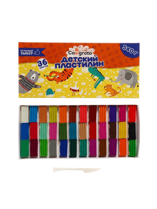 Пластилин Calligrata, 36 цветов, 540 г  фото 9