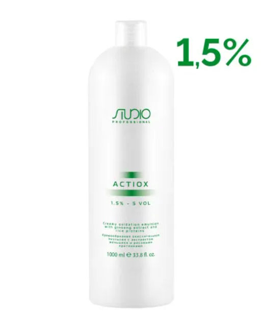 Кремообразная окислительная эмульсия с экстрактом женьшеня и рисовыми протеинами 1,5% ActiOx, 1000мл - Kapous professional фото 2